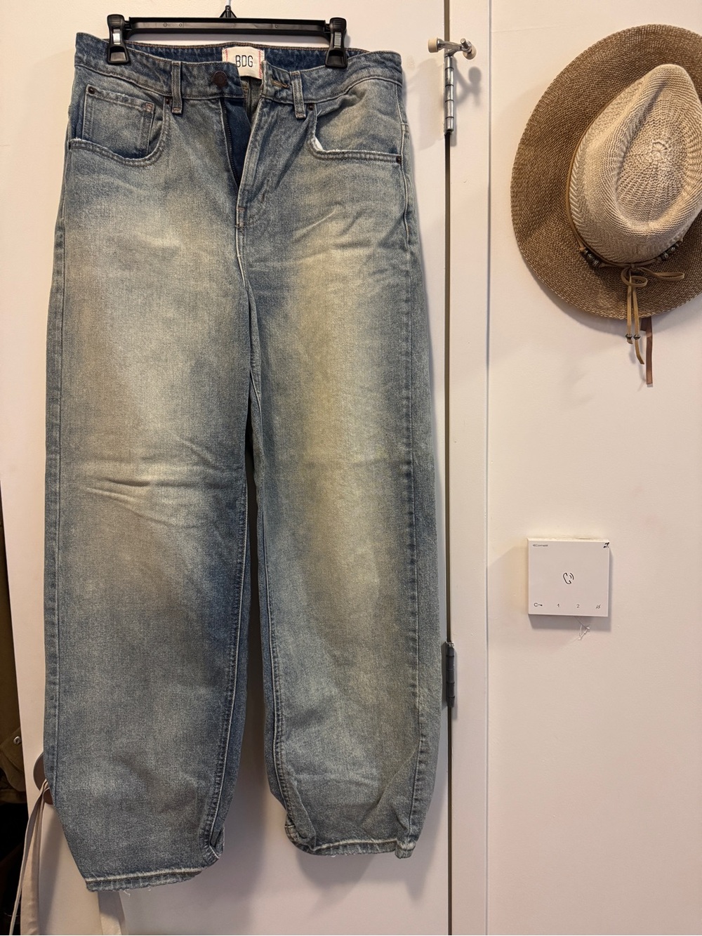 BDG Medium Blue Denim Jeans with Contrast Stitching